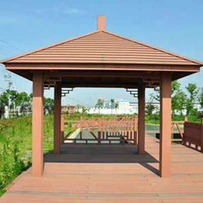 Giá tốt. Đội ngũ gian hàng WPC ngoài trời màu nâu Gazebo chống UV trực tuyến