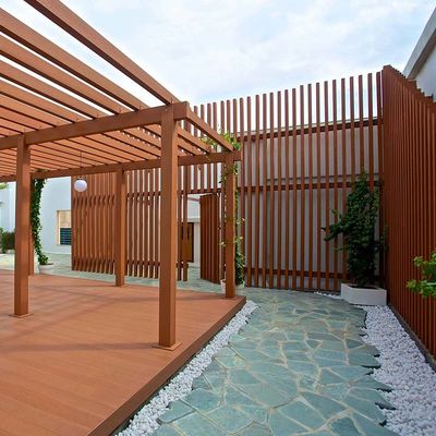 Giá tốt. Pergola ngoài trời WPC chống gặm nhấm Composite gỗ Patio Pergola trực tuyến