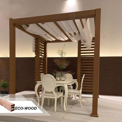 Giá tốt. Pergola WPC thương mại Composite ngoài trời gỗ Pergola chống gặm nhấm trực tuyến